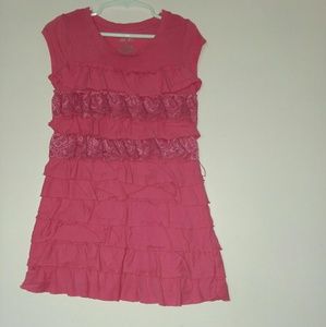 Pink ruffled dress-shirt